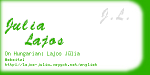 julia lajos business card